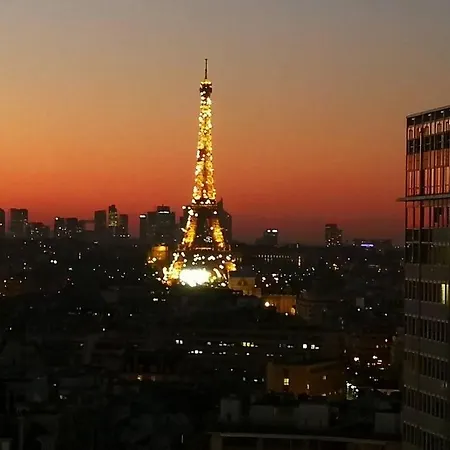 Unique View On The Eiffel Tower At Montparnasse Appartement Paris